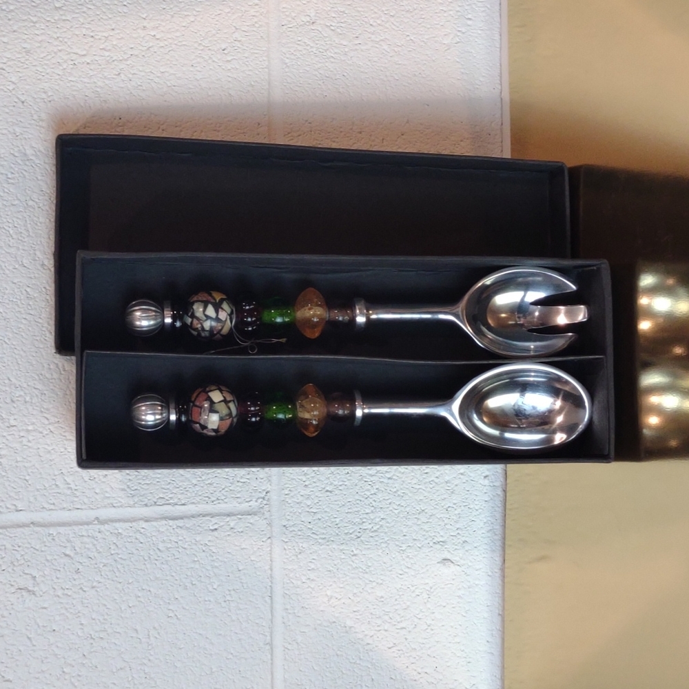 NIB Large Salad Serving Set